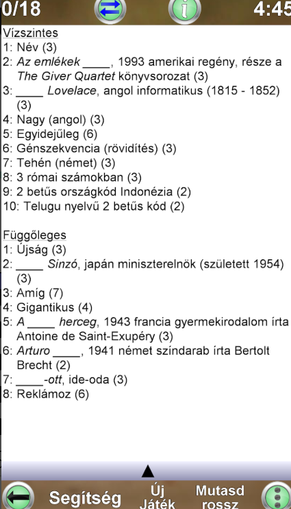 Magyar keresztrejtvény
